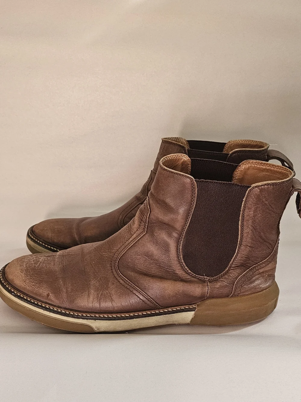 Luchesse Men's Brown Leather Chelsea Boots